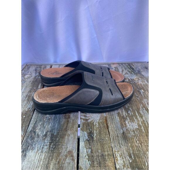 Fly Flot Men’s Size 11 (EU 45) Leather Slide Sandals Anti-Shock Made in Italy - Picture 5 of 10